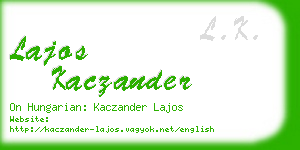 lajos kaczander business card